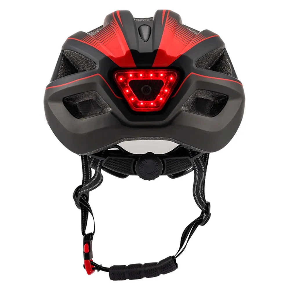 Mountain Bike Helmet One-piece Structure Cycling Helmets with Detachable Magnetic Goggles and USB Rechargeable Rear Light