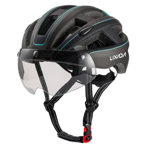 Mountain Bike Helmet One-piece Structure Cycling Helmets with Detachable Magnetic Goggles and USB Rechargeable Rear Light Mountain Bike Helmet One-piece Structure Cycling Helmets with Detachable Magnetic Goggles and USB Rechargeable Rear Light