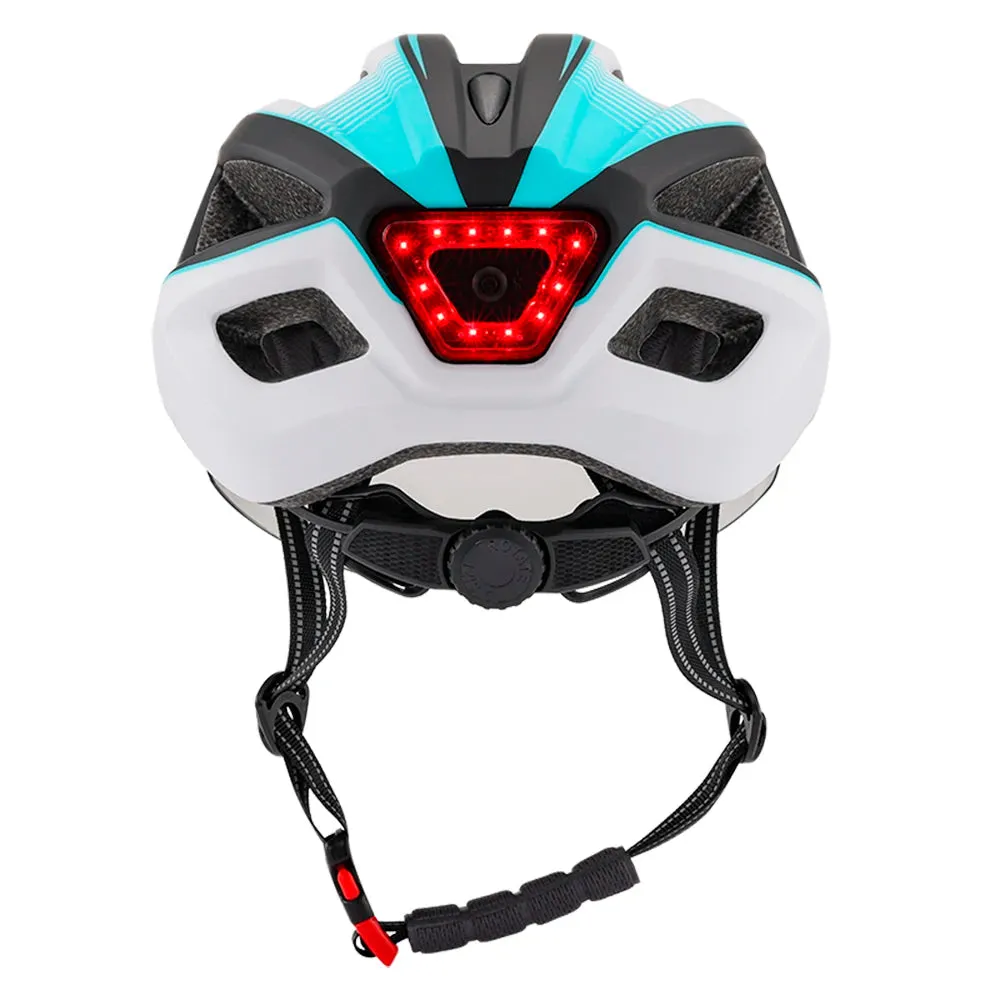 Mountain Bike Helmet One-piece Structure Cycling Helmets with Detachable Magnetic Goggles and USB Rechargeable Rear Light