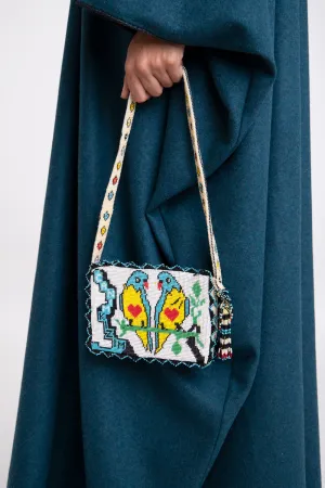 One-Of-A-Kind Birds Beaded Vintage Bag