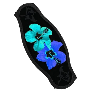 Open Box Innovative Scuba Concepts Strap-Wrapper-Blue Hibiscus