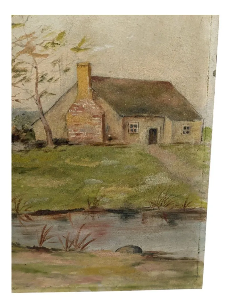 Original painting of rural cottage