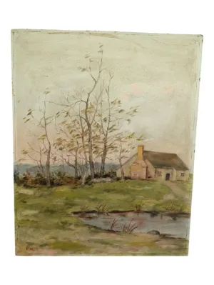 Original painting of rural cottage Original painting of rural cottage