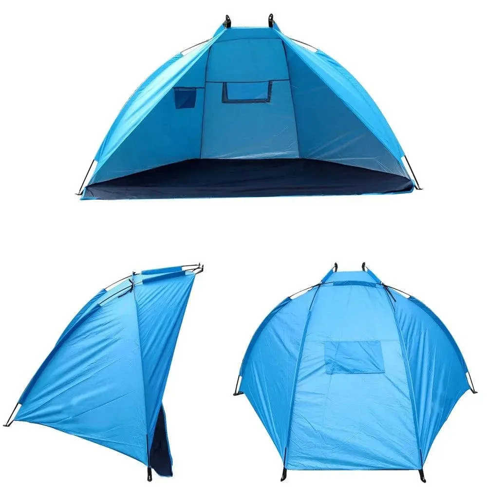 Outdoor Beach Tent Sunshine Shelter 2 Person 170T Polyester Sunshade Camping Tent for Fishing Hiking Picnic Park