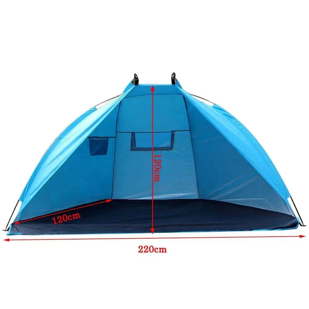 Outdoor Beach Tent Sunshine Shelter 2 Person 170T Polyester Sunshade Camping Tent for Fishing Hiking Picnic Park