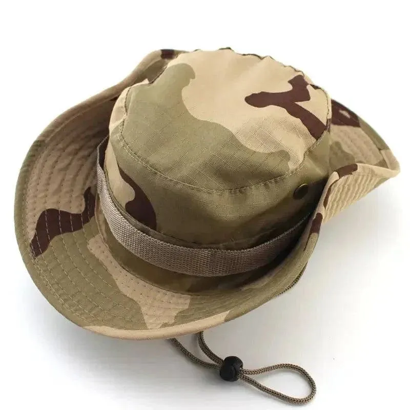 Outdoor Camouflage Fisherman Hat  Training Expansion Breathable Camping Sunscreen Hat