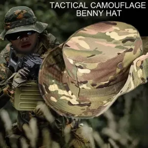 Outdoor Camouflage Fisherman Hat  Training Expansion Breathable Camping Sunscreen Hat Outdoor Camouflage Fisherman Hat  Training Expansion Breathable Camping Sunscreen Hat