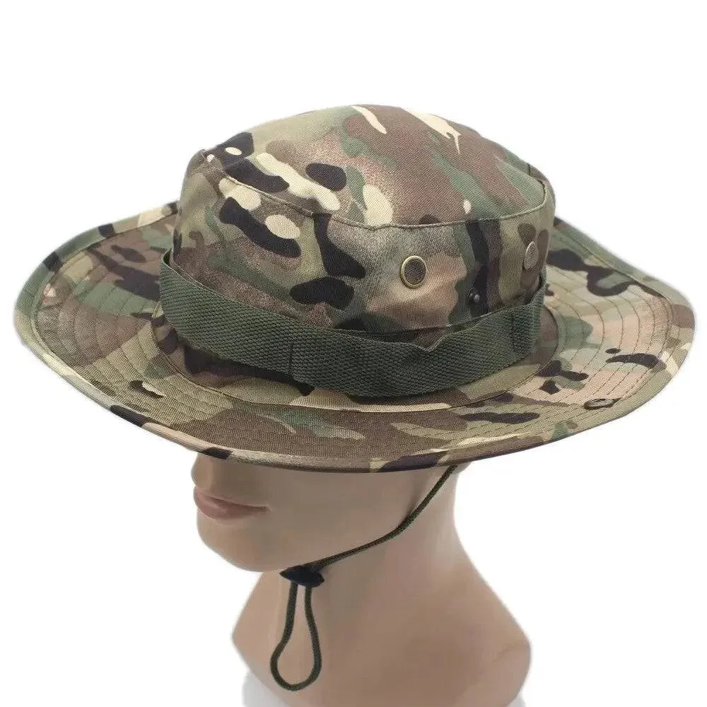 Outdoor Camouflage Fisherman Hat  Training Expansion Breathable Camping Sunscreen Hat