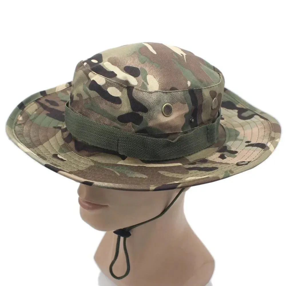 Outdoor Camouflage Fisherman Hat  Training Expansion Breathable Camping Sunscreen Hat