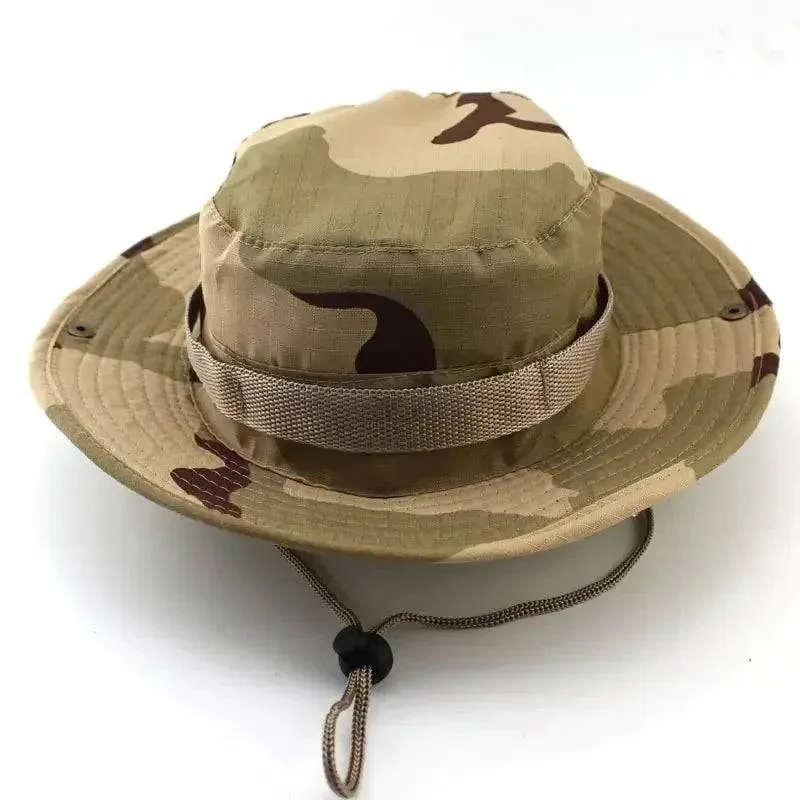 Outdoor Camouflage Fisherman Hat  Training Expansion Breathable Camping Sunscreen Hat