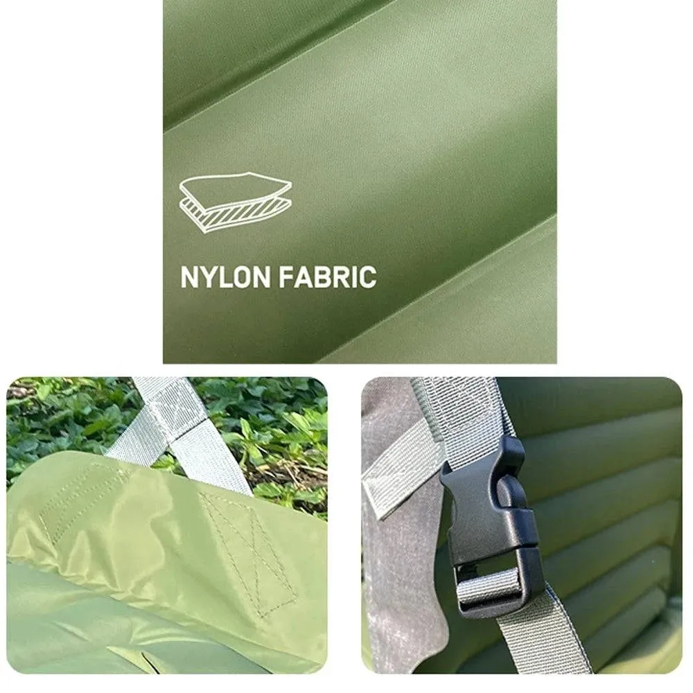 Outdoor Camping Inflation Chair Portable Beach Picnic Inflation Chair Mat with Back Rest Thickness Waterproof Folding Chair