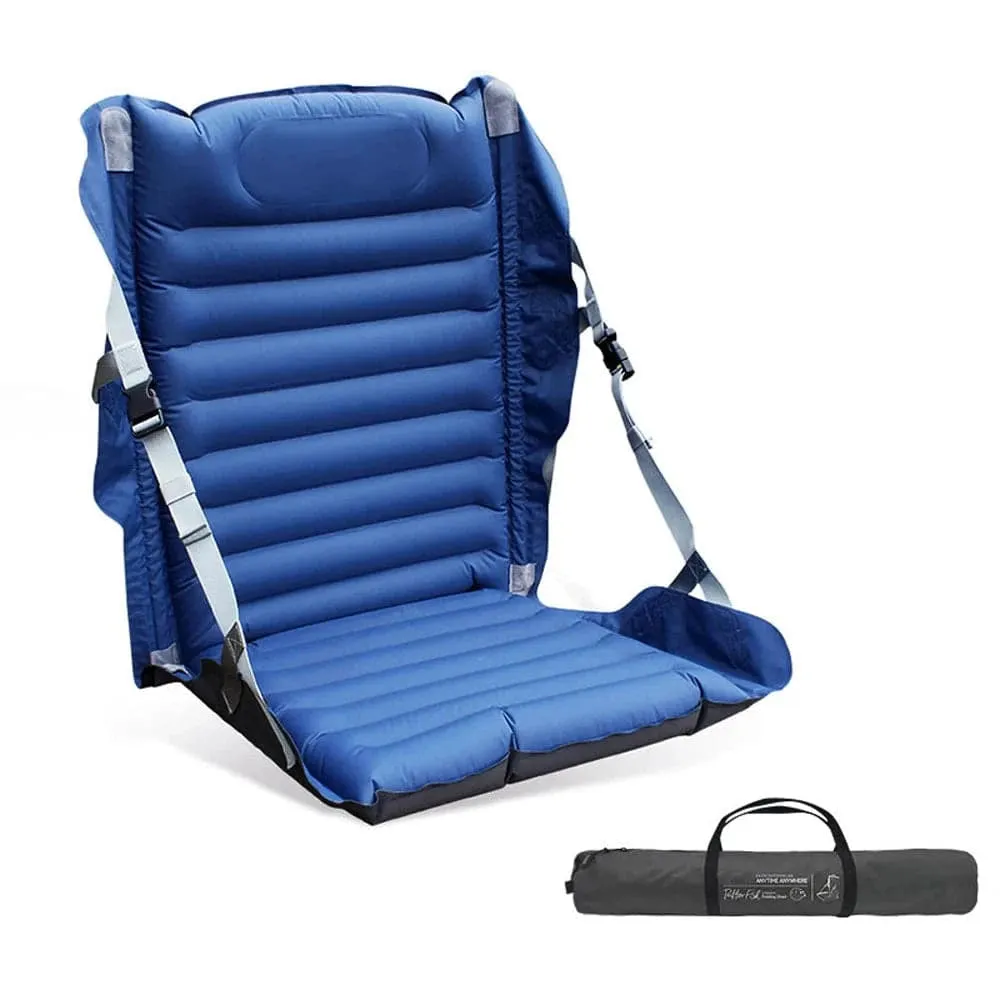 Outdoor Camping Inflation Chair Portable Beach Picnic Inflation Chair Mat with Back Rest Thickness Waterproof Folding Chair