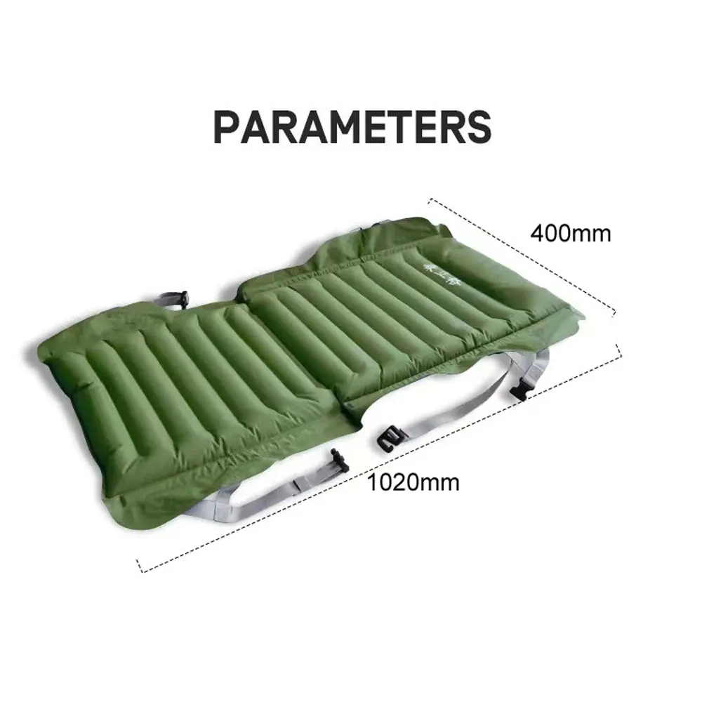 Outdoor Camping Inflation Chair Portable Beach Picnic Inflation Chair Mat with Back Rest Thickness Waterproof Folding Chair