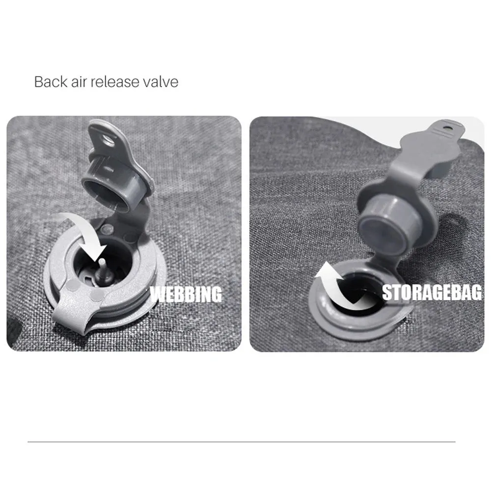 Outdoor Camping Inflation Chair Portable Beach Picnic Inflation Chair Mat with Back Rest Thickness Waterproof Folding Chair