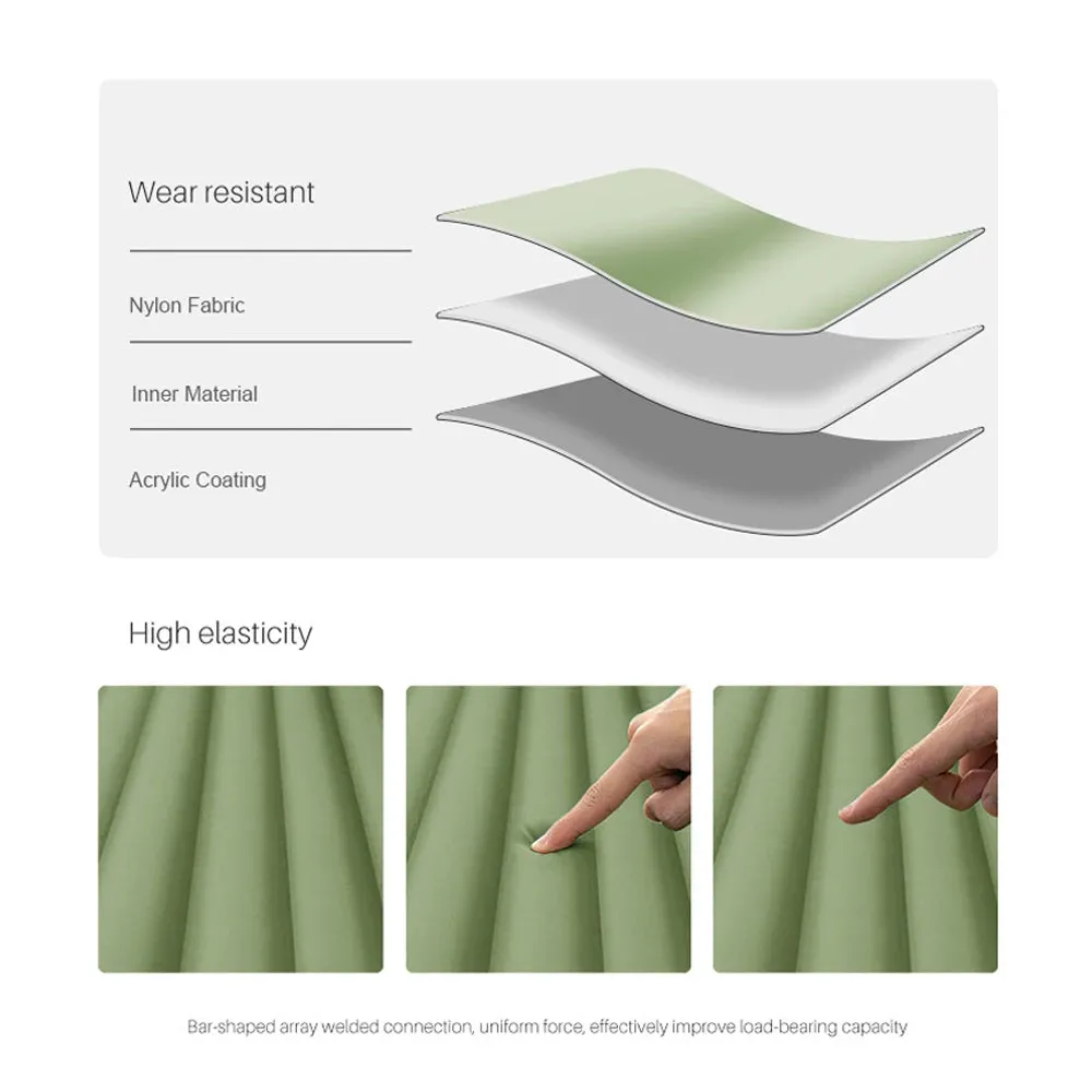 Outdoor Camping Inflation Chair Portable Beach Picnic Inflation Chair Mat with Back Rest Thickness Waterproof Folding Chair