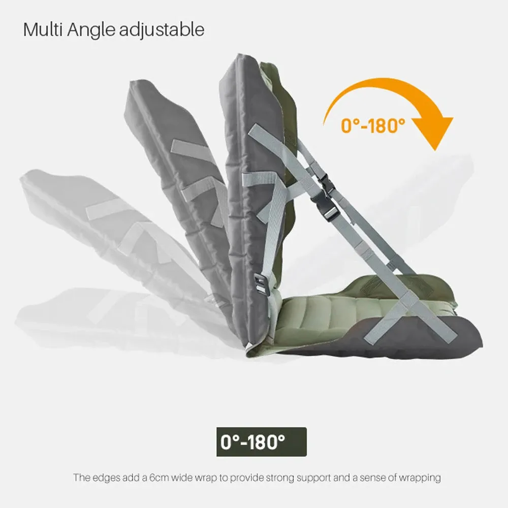 Outdoor Camping Inflation Chair Portable Beach Picnic Inflation Chair Mat with Back Rest Thickness Waterproof Folding Chair