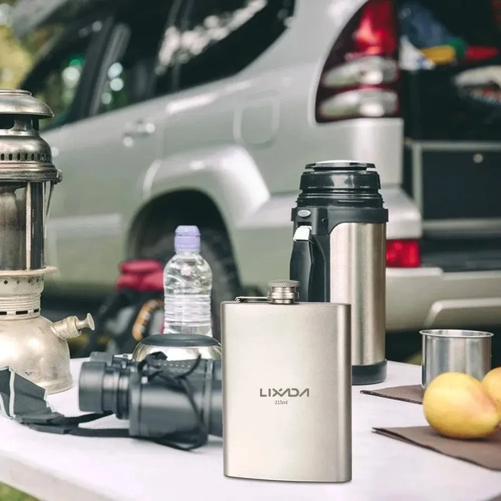 Outdoor Ti Flask Lightweight Ti Alcohol Container Ti Wine Bottle 215ml Camping Ti Flask For Outdoor Hiking