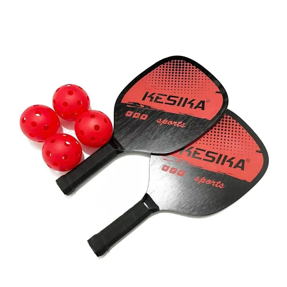 Pickleball Paddle Set Pickleball Rackets Ball Set 2 Rackets & 4 Pickleball Balls with Carrying Bag for Men Women 2022 New