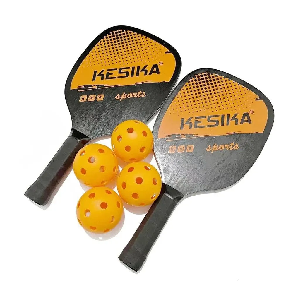 Pickleball Paddle Set Pickleball Rackets Ball Set 2 Rackets & 4 Pickleball Balls with Carrying Bag for Men Women 2022 New