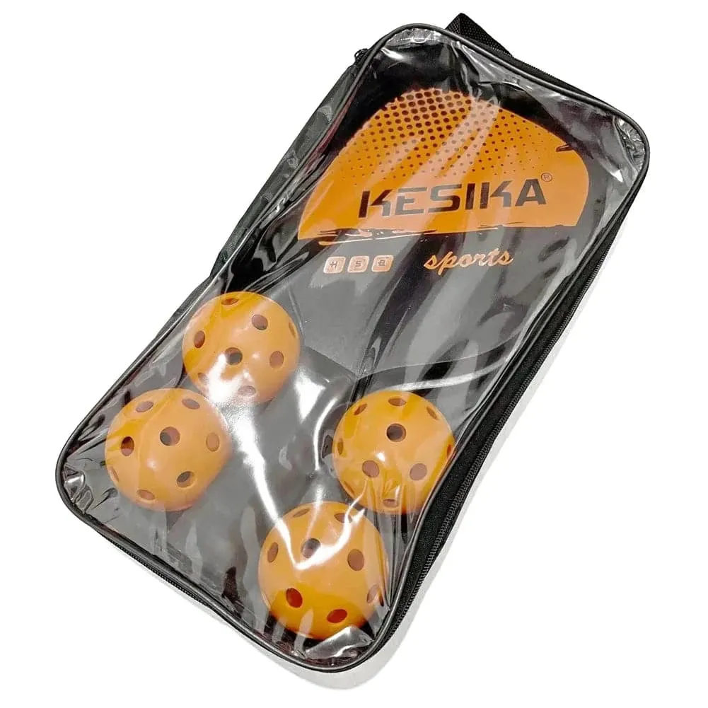 Pickleball Paddle Set Pickleball Rackets Ball Set 2 Rackets & 4 Pickleball Balls with Carrying Bag for Men Women 2022 New