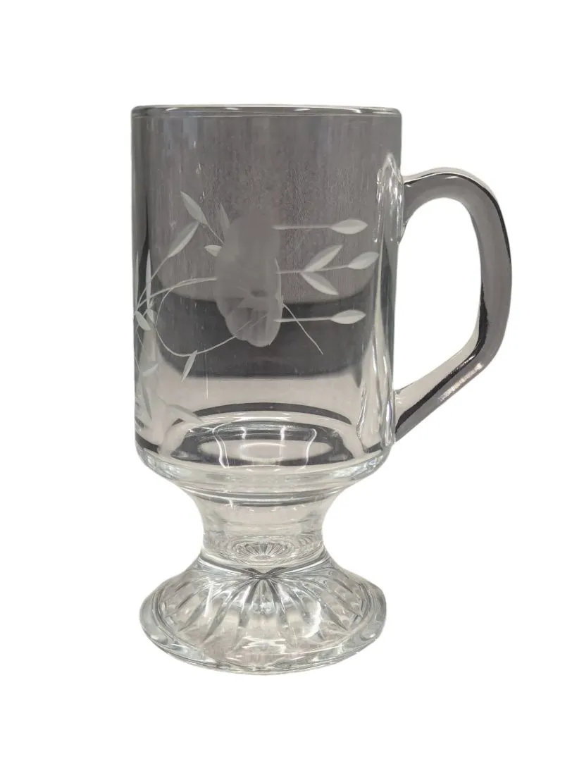 Princess House Etched Irish Coffee Mugs 8