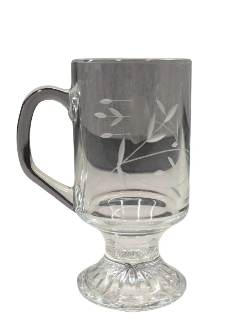 Princess House Etched Irish Coffee Mugs 8