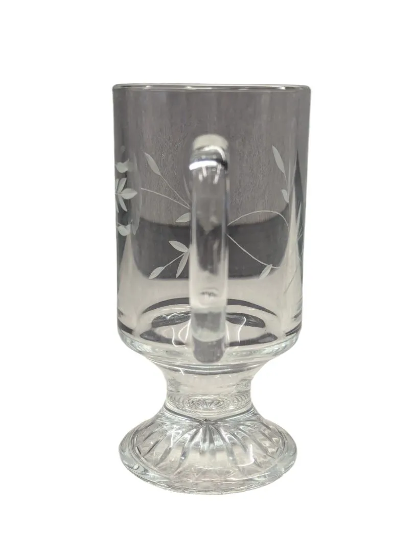 Princess House Etched Irish Coffee Mugs 8