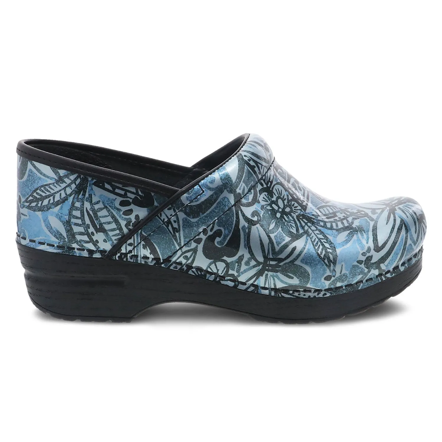 Professional Floral Patent Denim