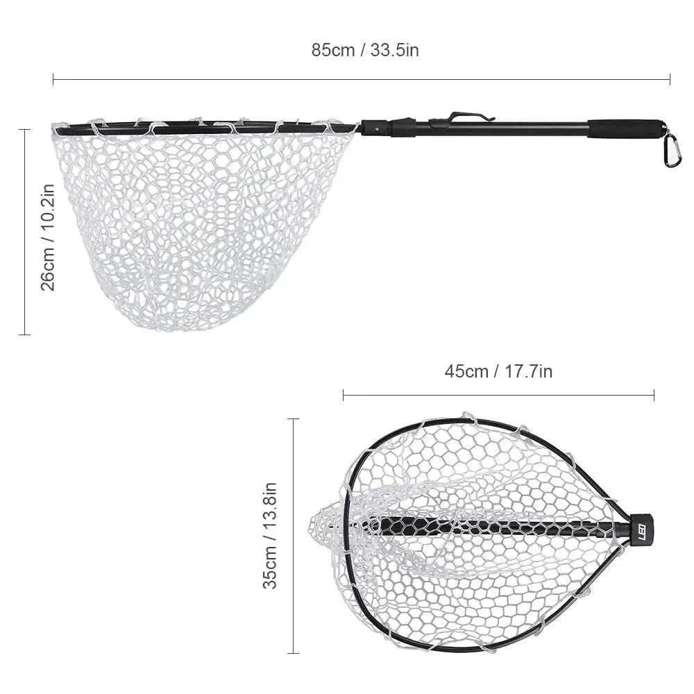 Retractable Fishing Net Foldable Landing Net Pole Folding Landing Net For Outdoor Camping Saltwater Fishing Goods