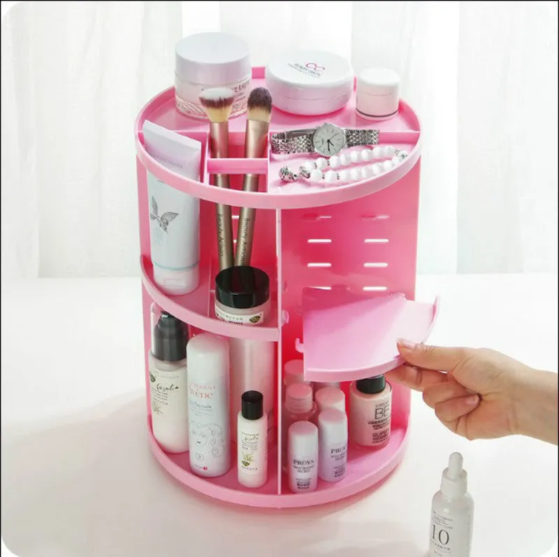 Rotating 360 Degree Makeup Organizer