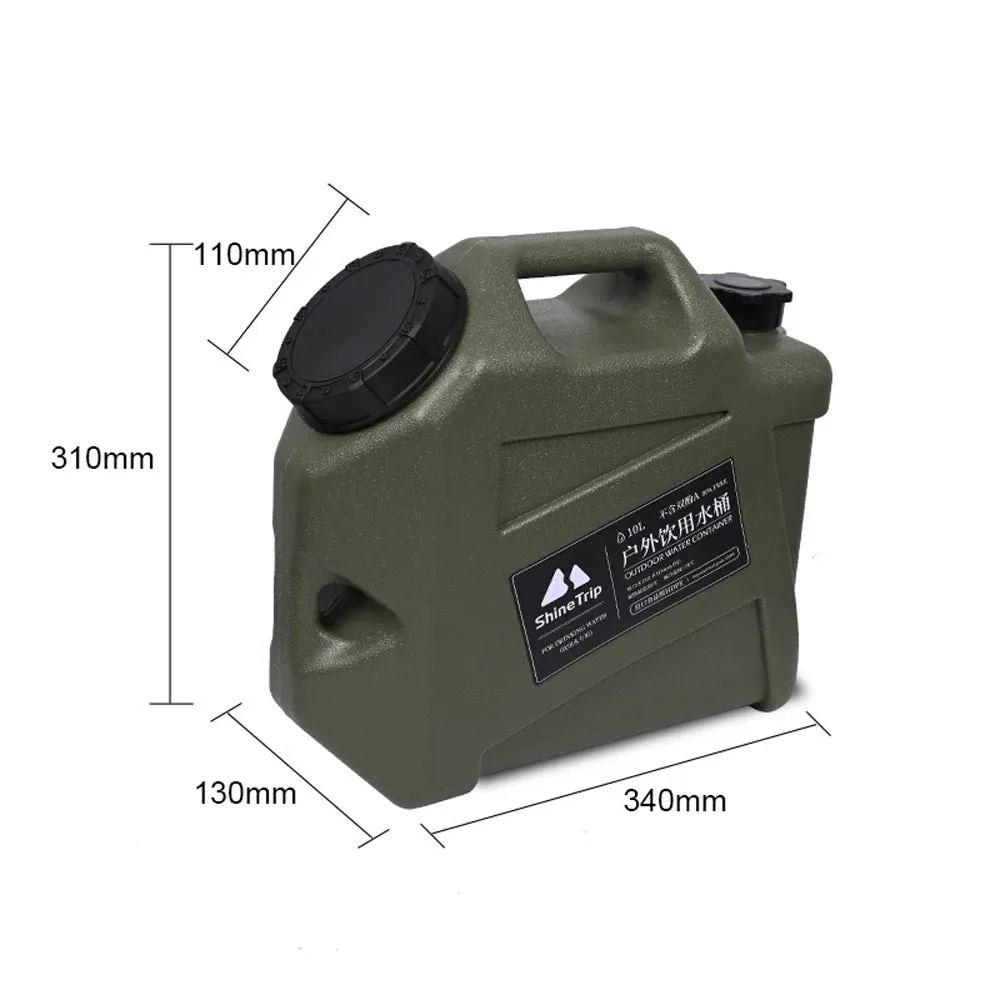 ShineTrip Camping Water Containers with Spigot 10L Portable Water Storage Bucket WaterTank for Camping Hiking Picnic Equipment