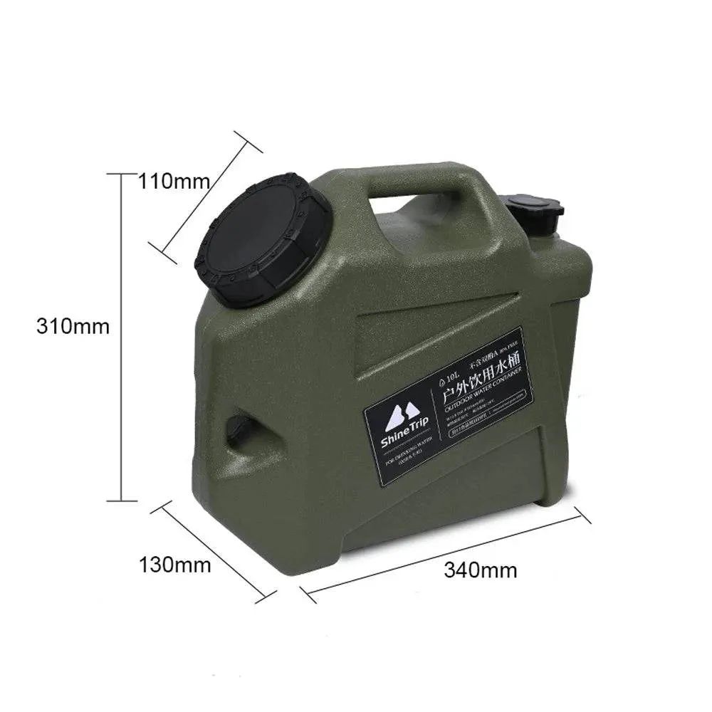 ShineTrip Camping Water Containers with Spigot 10L Portable Water Storage Bucket WaterTank for Camping Hiking Picnic Equipment