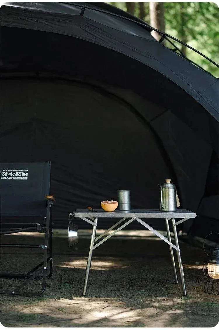 ShineTrip Outdoor Camping BBQ Heat Resistant Table Folding Table Portable Stainless Steel Picnic Table Camping Leisure Suppiles