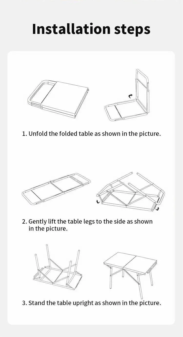 ShineTrip Outdoor Camping BBQ Heat Resistant Table Folding Table Portable Stainless Steel Picnic Table Camping Leisure Suppiles