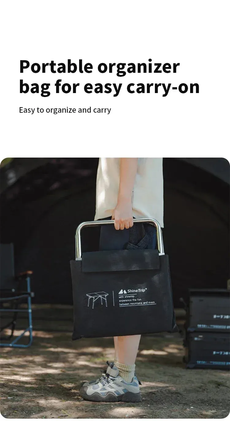 ShineTrip Outdoor Camping BBQ Heat Resistant Table Folding Table Portable Stainless Steel Picnic Table Camping Leisure Suppiles