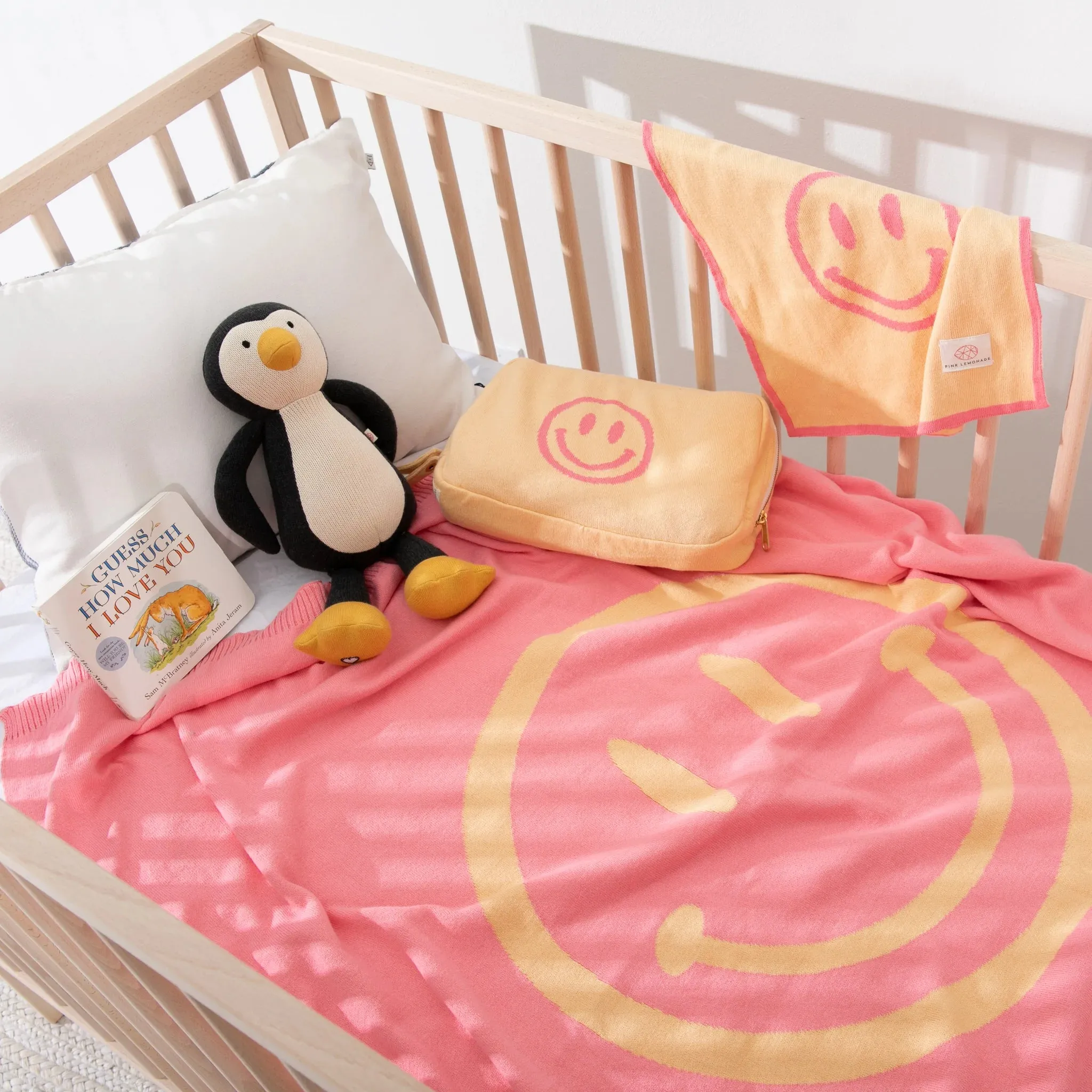 Smiley Clutter Pink/Yellow