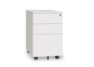 Soler Metal Mobile Pedestal - White Soler Metal Mobile Pedestal - White