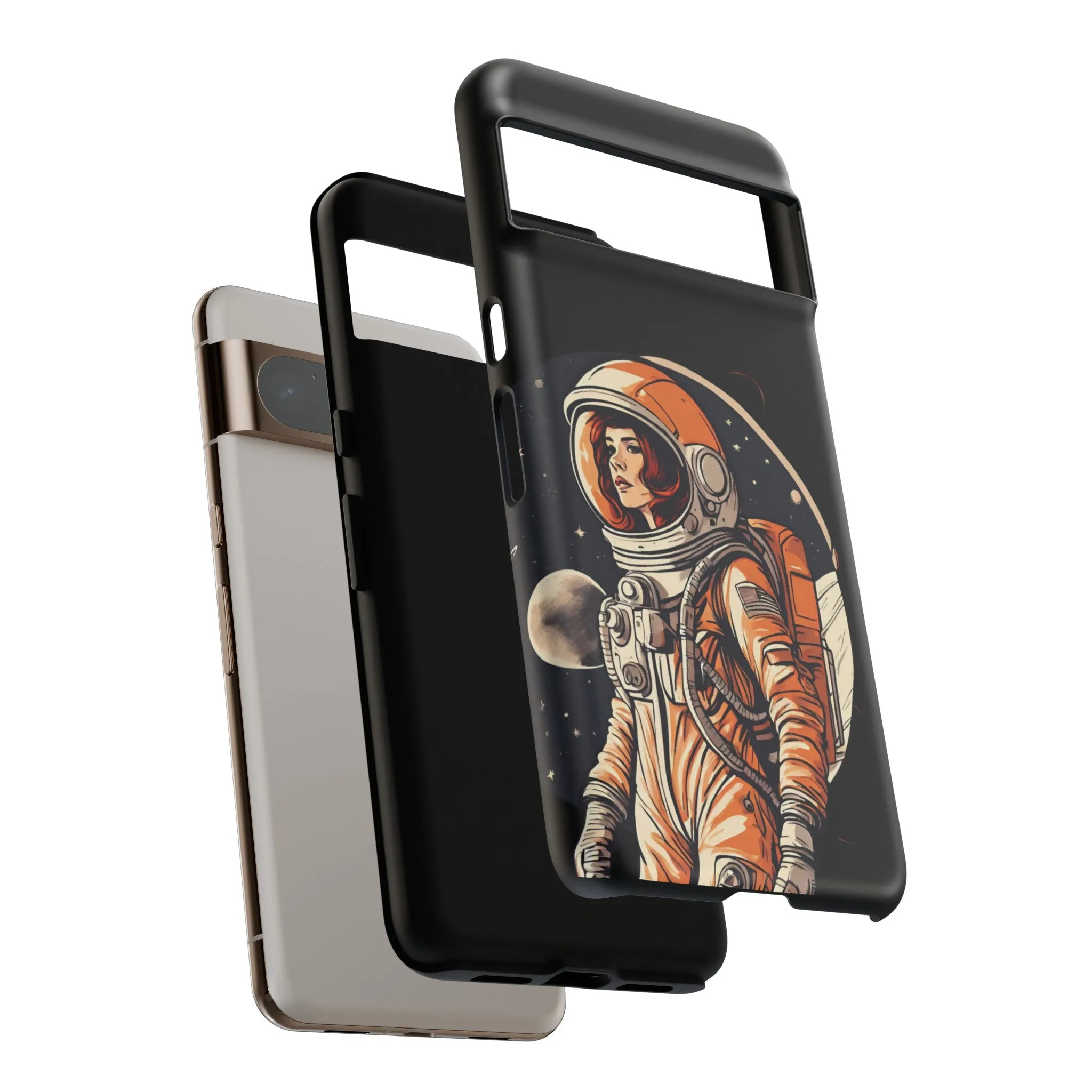 SpaceGirl Astronaut Tough Google Pixel Mobile Cases