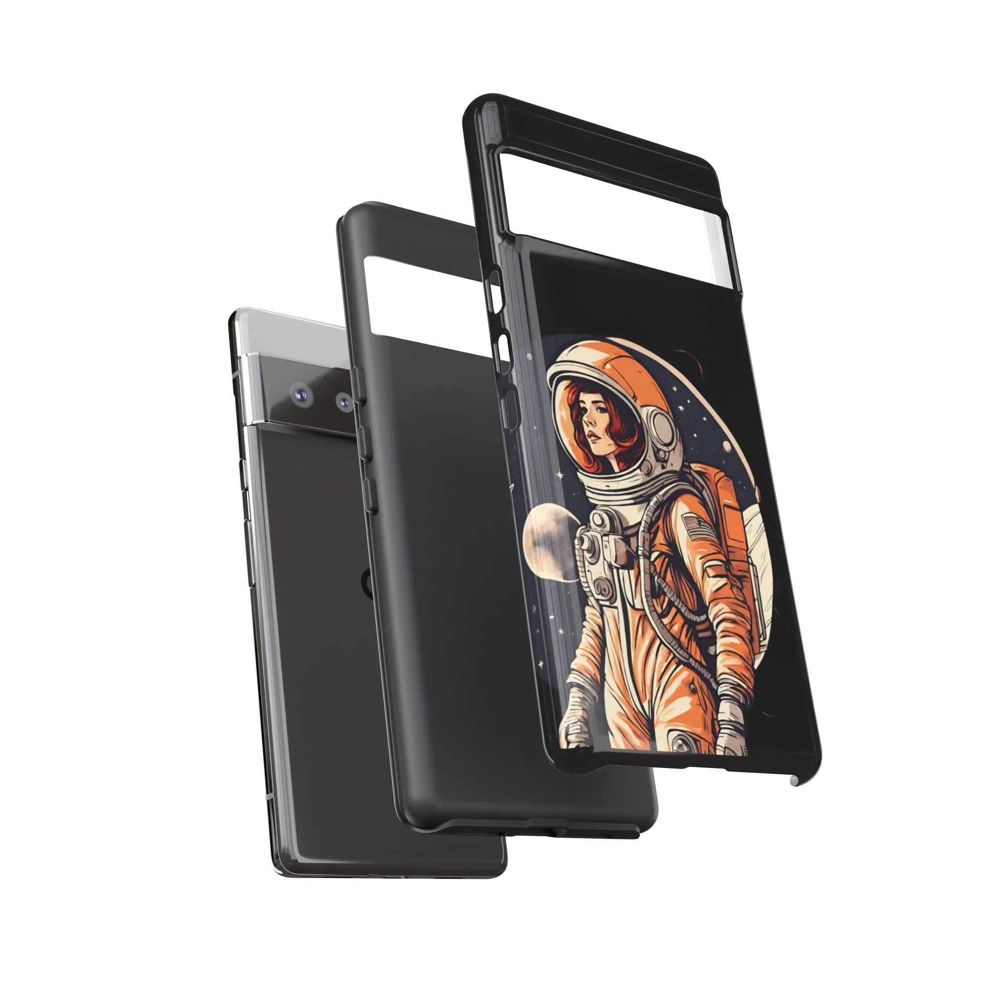 SpaceGirl Astronaut Tough Google Pixel Mobile Cases