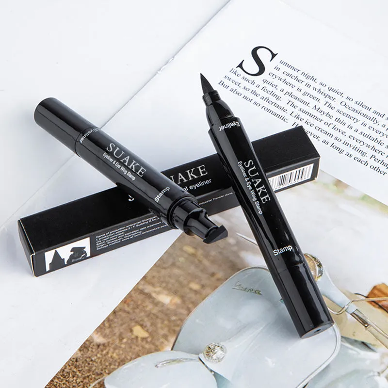 Suake Suake double-head seal eyeliner lazy two-in-one wing seal liquid eyeliner pen cross-border foreign trade