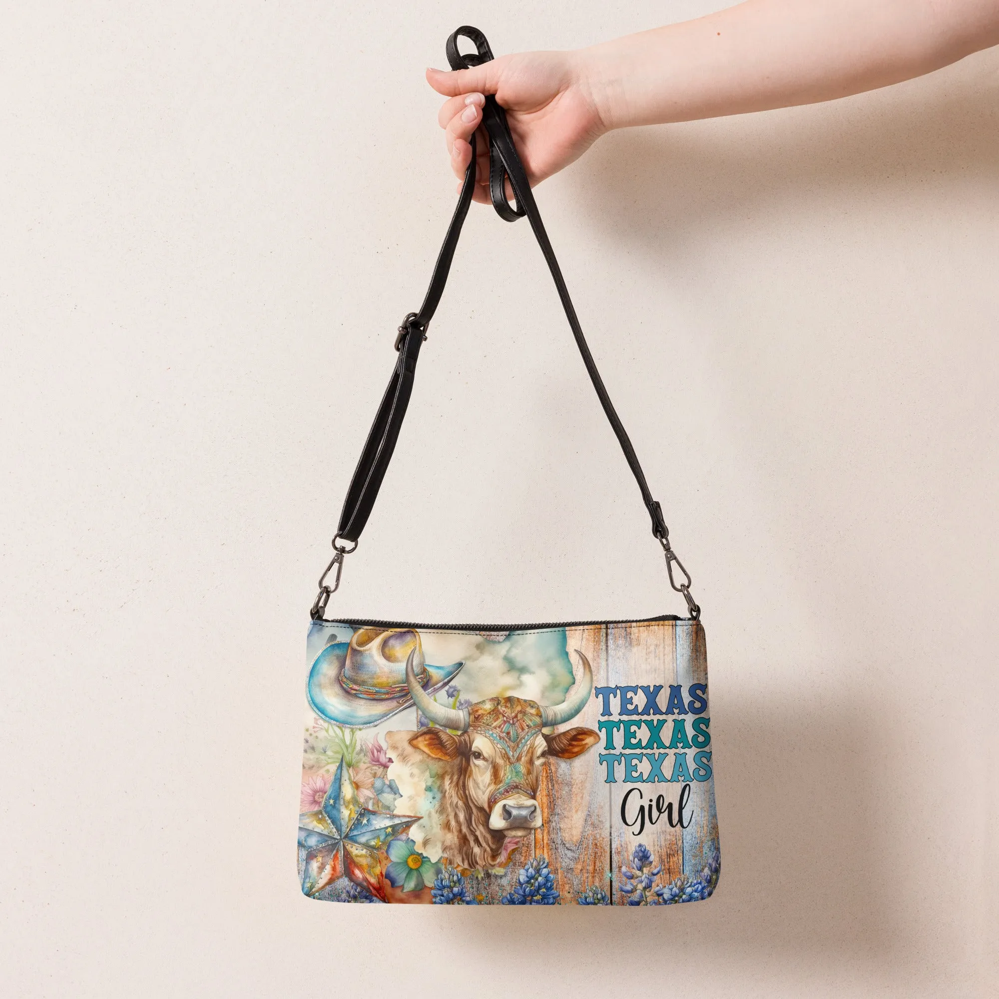 Texas Girl Bluebonnet Crossbody bag
