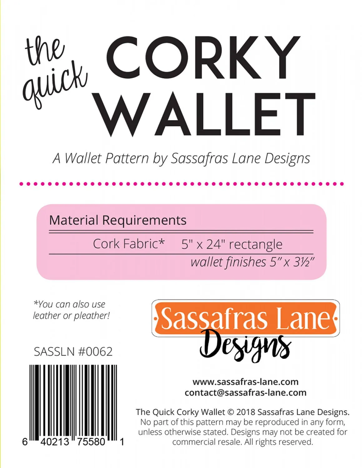 The Quick Corky Wallet