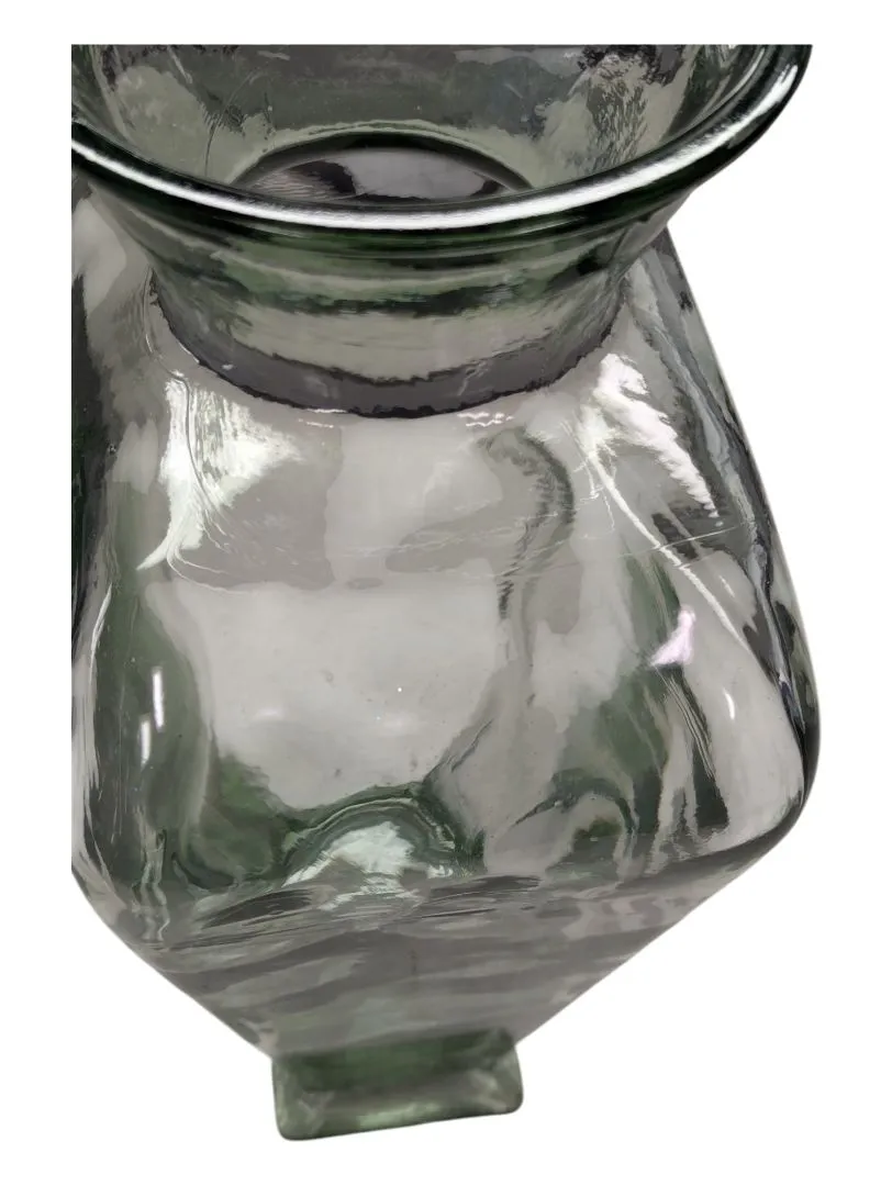 Thick Green Tint Glass Vase