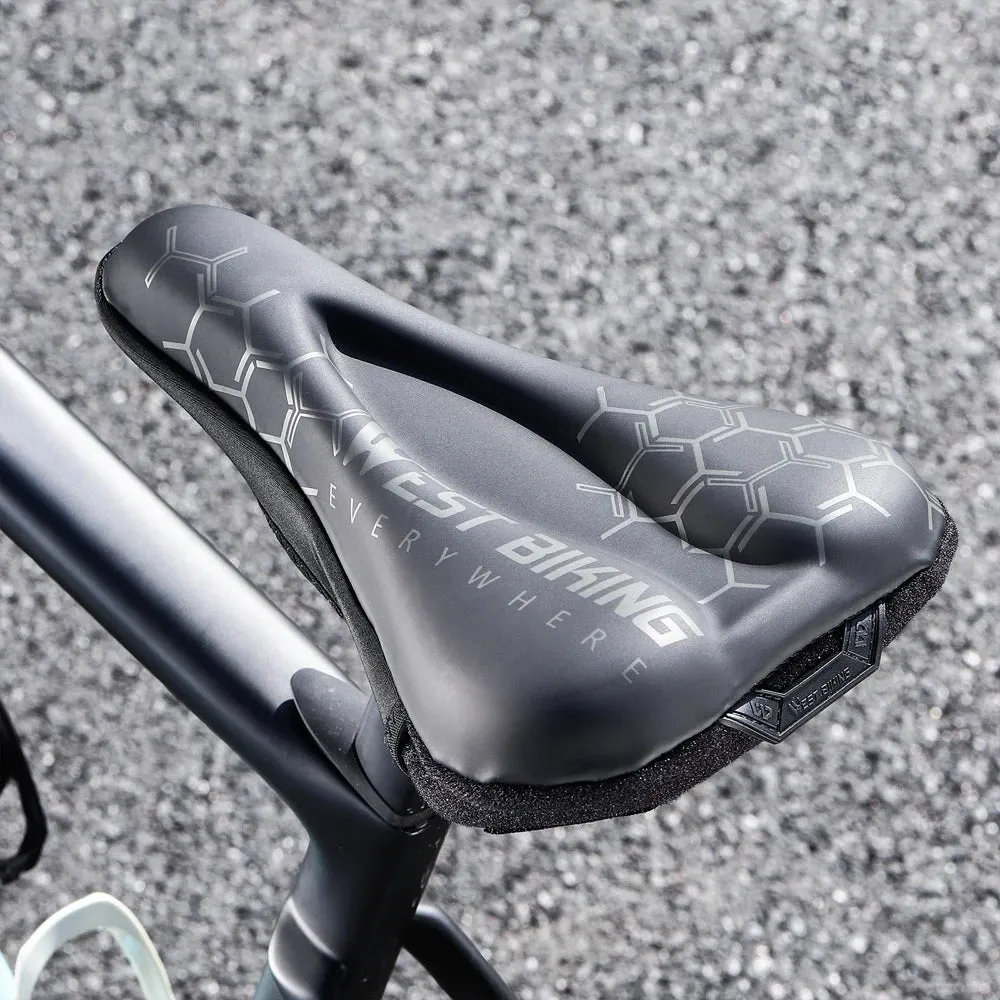 Thickened Bike Saddle Cover Soft Silicone Pad Road Bicycle Seats Cover Comfort Breathable AntiSlip Cycling Cushion Cover