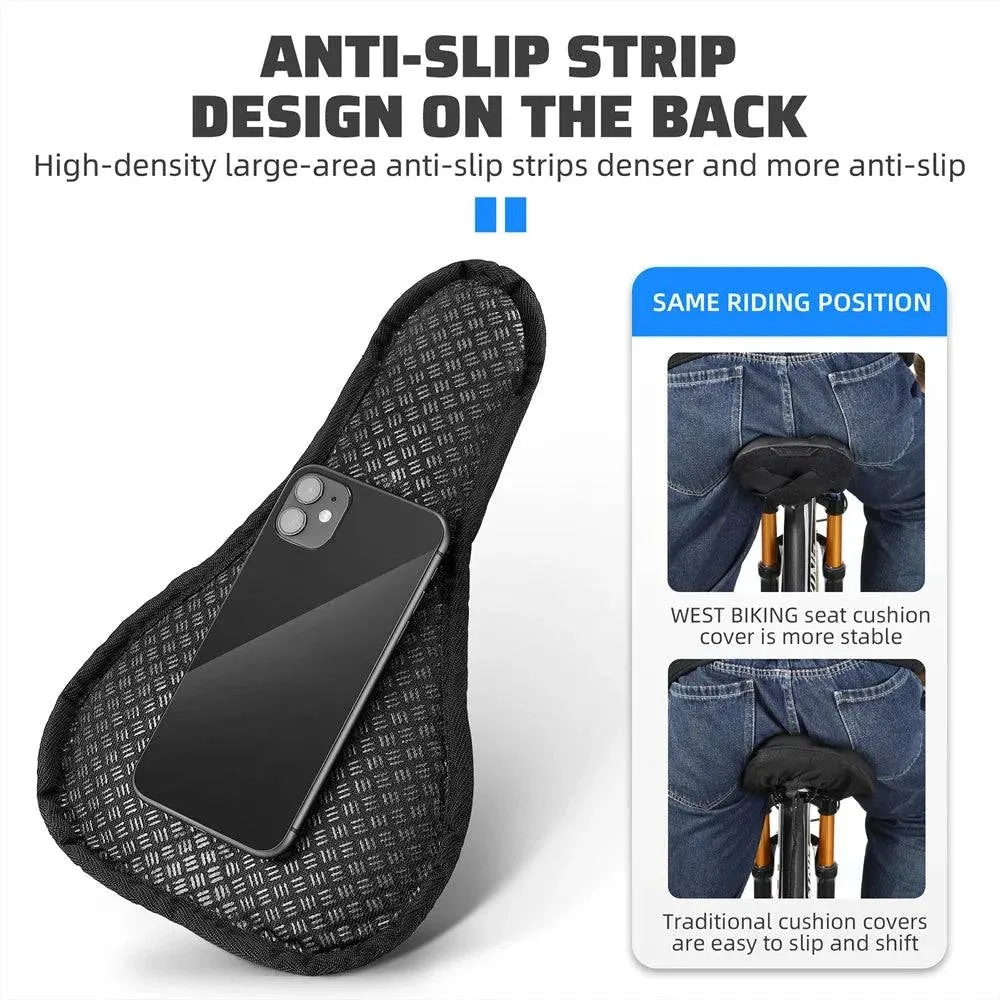 Thickened Bike Saddle Cover Soft Silicone Pad Road Bicycle Seats Cover Comfort Breathable AntiSlip Cycling Cushion Cover