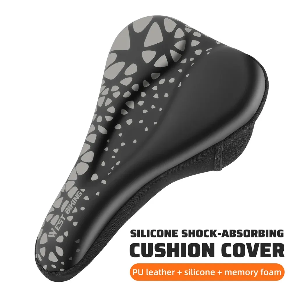 Thickened Bike Saddle Cover Soft Silicone Pad Road Bicycle Seats Cover Comfort Breathable AntiSlip Cycling Cushion Cover