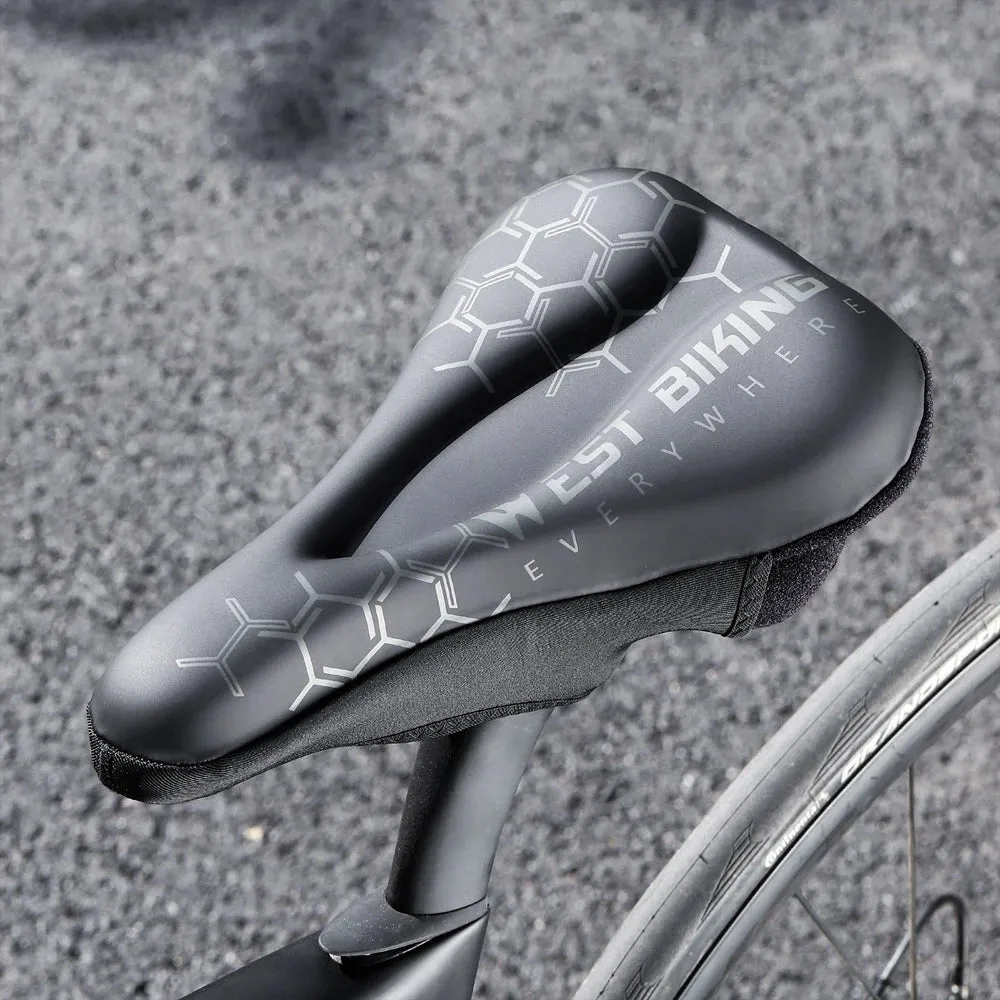 Thickened Bike Saddle Cover Soft Silicone Pad Road Bicycle Seats Cover Comfort Breathable AntiSlip Cycling Cushion Cover