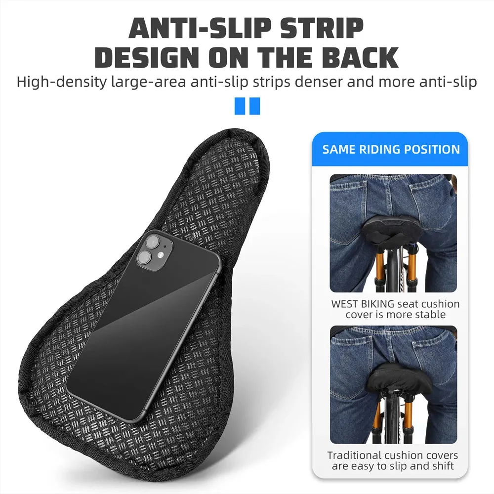 Thickened Bike Saddle Cover Soft Silicone Pad Road Bicycle Seats Cover Comfort Breathable AntiSlip Cycling Cushion Cover