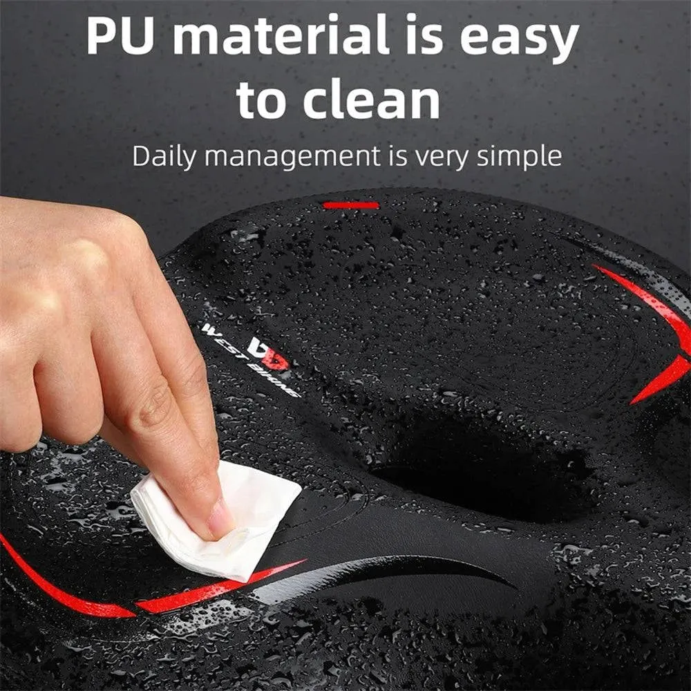 Thickened High Elasticity Bike Saddle Soft Waterproof PU Pad Road Bicycle Seats Comfort Breathable AntiSlip Cycling Cushion