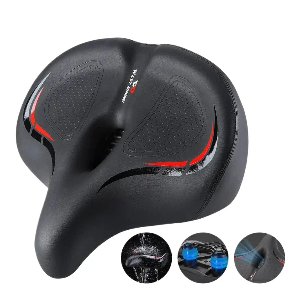 Thickened High Elasticity Bike Saddle Soft Waterproof PU Pad Road Bicycle Seats Comfort Breathable AntiSlip Cycling Cushion